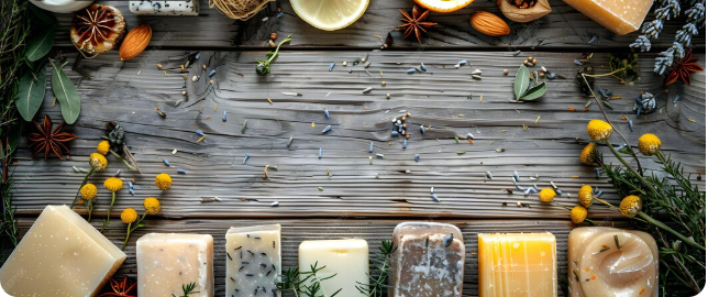 Artisanal soap textures