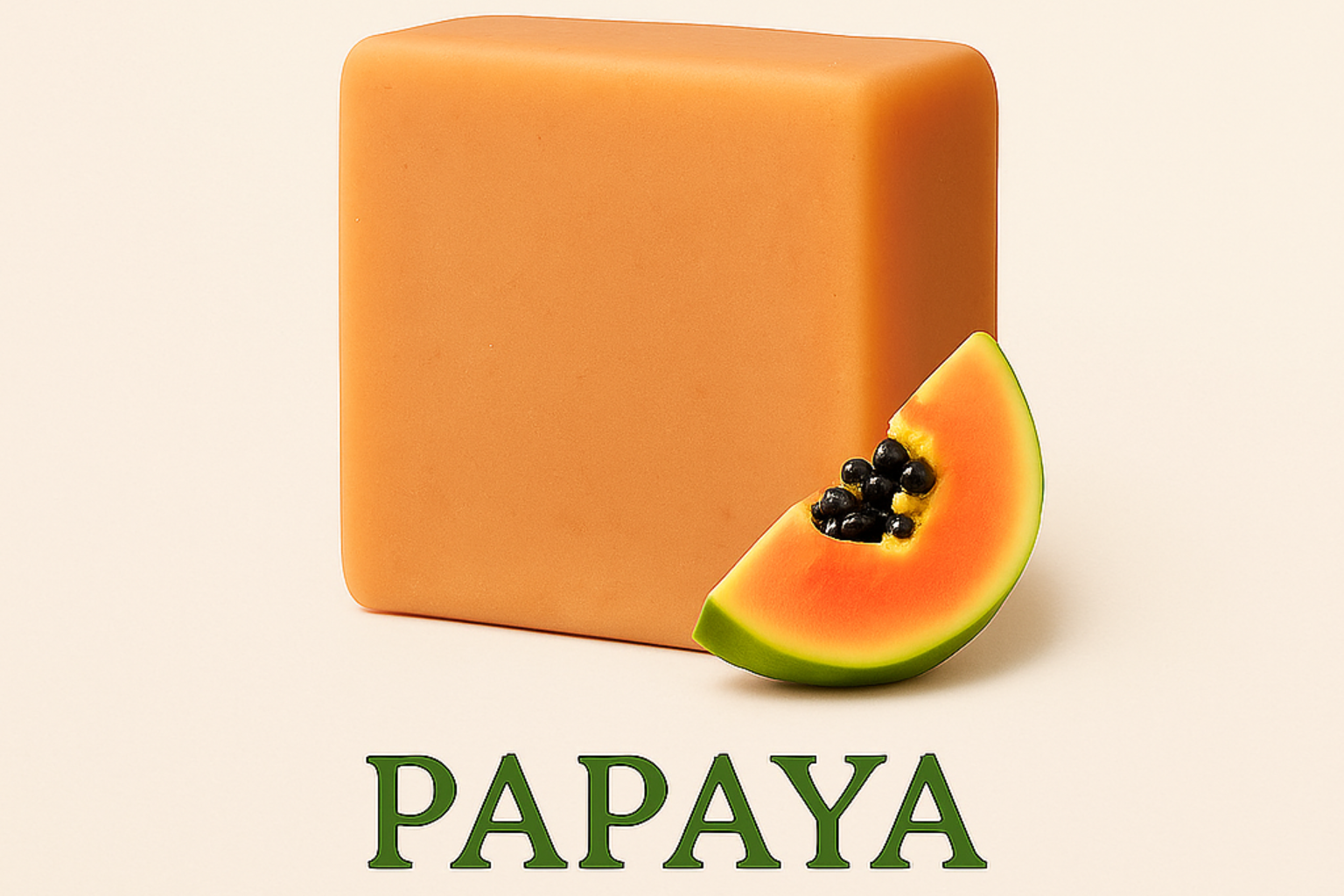 Papaya Glow Bar with natural textures